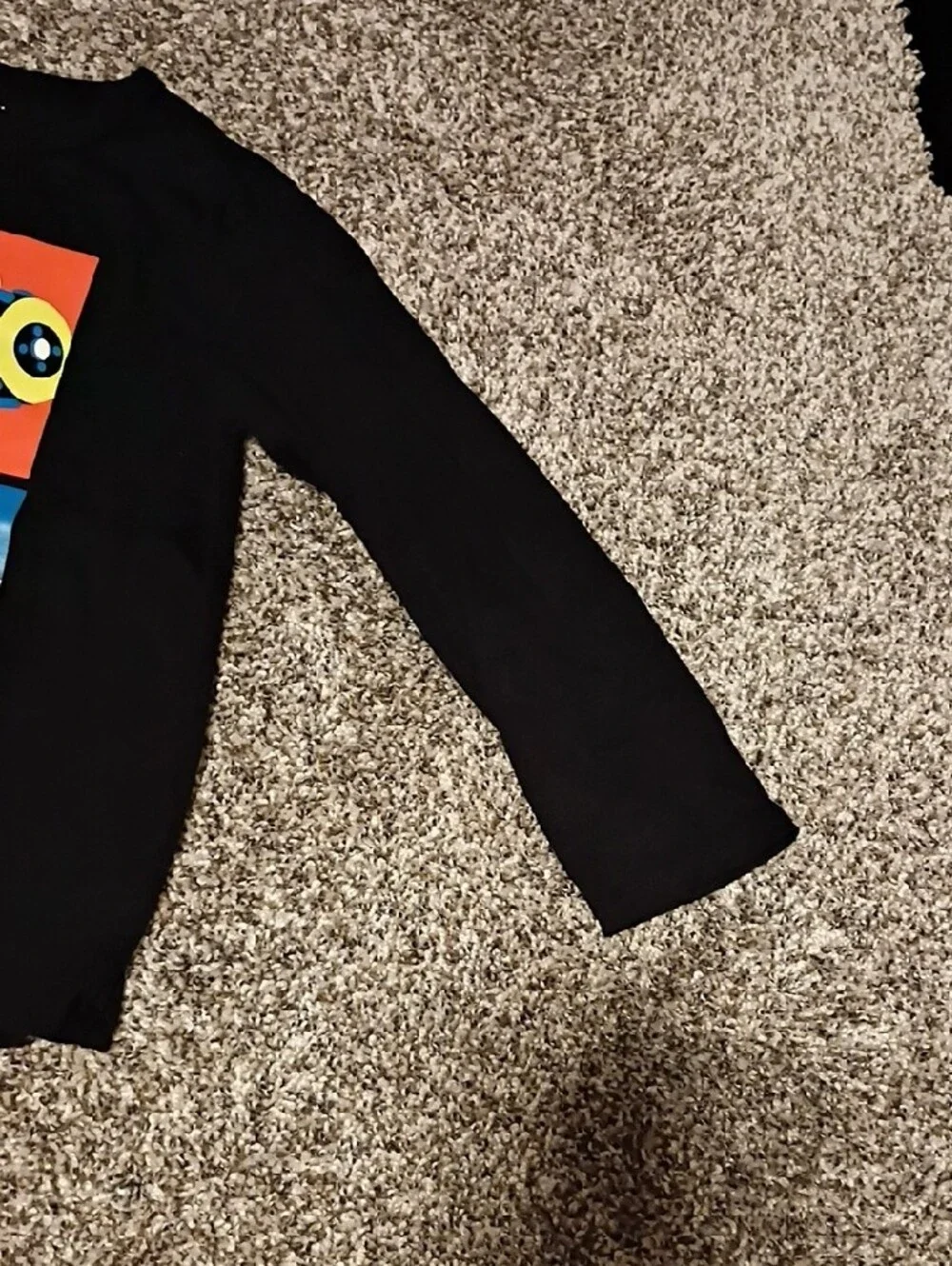 The Children's Place Black Long Sleeve Tee with Colorful Monster Truck Graphic